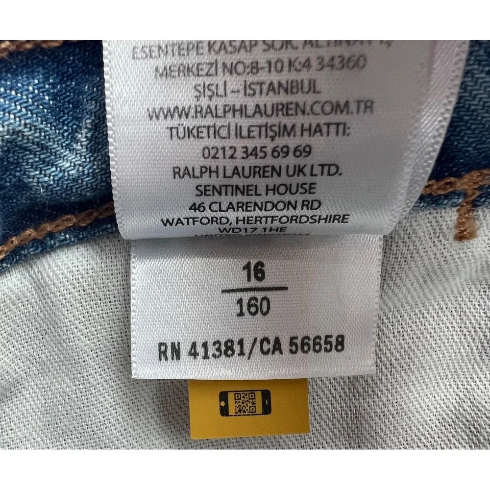 Polo Ralph Lauren Kids Jeans 16 fits 29x29 Astor Slim Boyfriend Patchwork